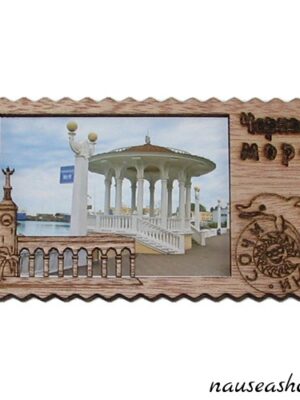 Магнит деревянный "п. Ростов, ж/д вокзал"