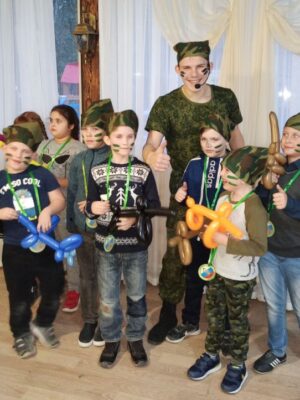 Военная вечеринка для детей с аниматорами в Ростове